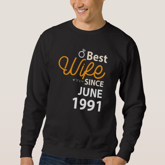 31ste bruiloft Jubileum beste vrouw sinds juni 199 Trui (Voorkant)