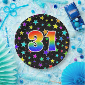 31ste evenement: Vet, Fun, kleurrijke regenboog 31 Papieren Bordje (Feest)