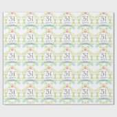 31ste Jubileum Love Heart Gift Wrap Cadeaupapier (Vlak)