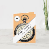 31ste Jubileum voor bruiloft, bewerkbaar Kaart (Voorkant)