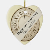 31ste Jubileum voor bruiloft, bewerkbaar Keramisch Ornament (Rechts)