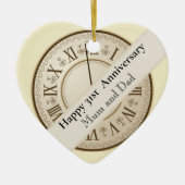 31ste Jubileum voor bruiloft, bewerkbaar Keramisch Ornament (Voorkant)