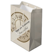 31ste Jubileum voor bruiloft, bewerkbaar Medium Cadeauzakje (Achterkant Gekanteld)