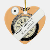 31ste Jubileum voor bruiloft Keramisch Ornament (Voorkant)