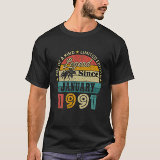 31ste verjaardag 31 jaar oude Retro Legend sinds J T-shirt