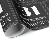 31ste verjaardag - Art Deco Geïnspireerde look "31 Cadeaupapier (Rol Hoek)