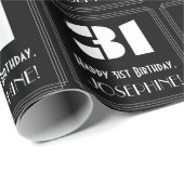 31ste verjaardag: Art Deco Geïnspireerde look "31" Cadeaupapier (Rol Hoek)