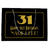 31ste verjaardag — Art Deco Geïnspireerde look "31 Groot Cadeauzakje (Achterkant)