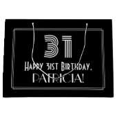31ste verjaardag — Art Deco Geïnspireerde look "31 Groot Cadeauzakje (Voorkant)