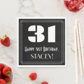 31ste verjaardag: Art Deco Geïnspireerde look "31" Servet (Insitu)