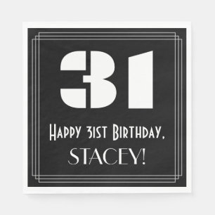 31ste verjaardag: Art Deco Geïnspireerde look "31" Servet