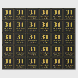 31ste verjaardag ~ Art Deco Geïnspireerde look "3 Cadeaupapier