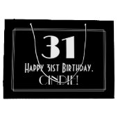 31ste verjaardag: Art Deco Geïnspireerde stijl "31 Groot Cadeauzakje (Achterkant)