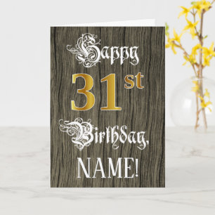 31ste verjaardag: Faux Gold Kijk + Faux-houten pat Kaart