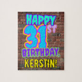 31ste verjaardag ~ Fun, geïnspireerde Urban Graffi Legpuzzel (Verticaal)