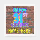 31ste verjaardag ~ Fun, geïnspireerde Urban Graffi Servet (Voorkant)