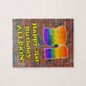 31ste verjaardag: Fun Graffiti-geïnspireerde regen Legpuzzel (Horizontaal)