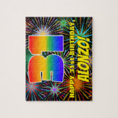 31ste verjaardag: Fun, kleurrijk gevuurwerk Legpuzzel (Verticaal)