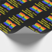 31ste verjaardag: Fun, kleurrijke regenboog geïnsp Cadeaupapier (Hoek)