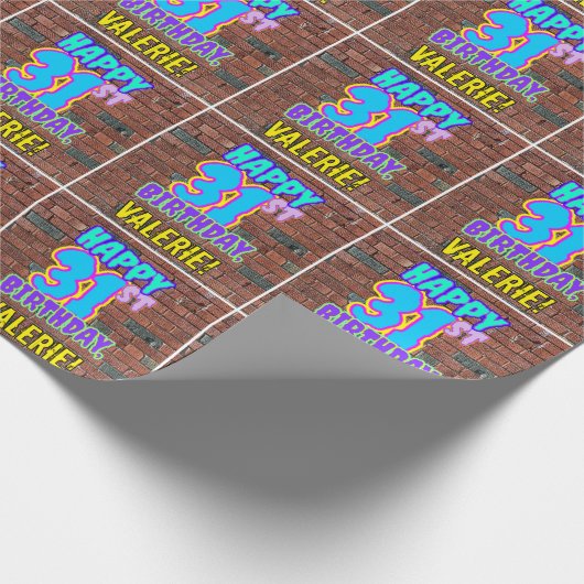 31ste verjaardag: Fun, Urban Graffiti geïnspireerd Cadeaupapier (Hoek)