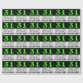 31ste verjaardag - Nerdy / Geeky Style "31" en naa Cadeaupapier (Vlak)