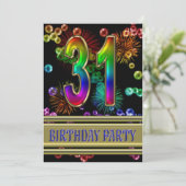 31ste verjaardag Uitnodiging van de partij van Bir (Staand voorkant)