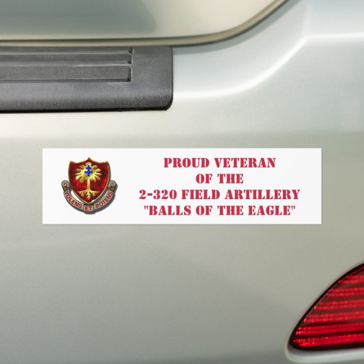 320e Bumpersticker van veldartillerie (Op auto)