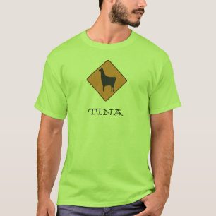 320px-Road_sign_llama.svg, TINA T-shirt