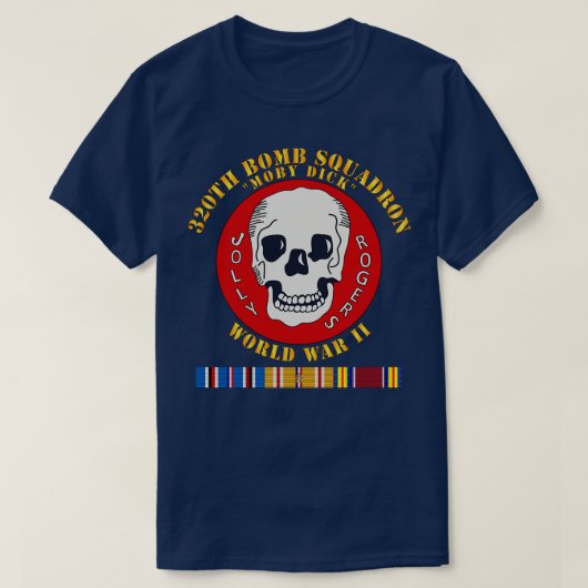 320th Bomb Squadron WWWII w PAC SVC T-shirt (Design voorkant)