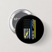 321 Dad Down Syndrome Support Awareness Ronde Button 5,7 Cm (Voorkant /achterkant)