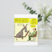 321 donkergeniaal slim - een$ kleurencartoon briefkaart (Staand voorkant)
