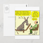 321 donkergeniaal slim - een$ kleurencartoon briefkaart (Voorkant / Achterkant)