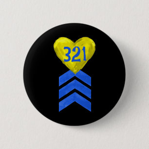 321 Trisomie 21 Down Syndroom Bewustzijn Ronde Button 5,7 Cm