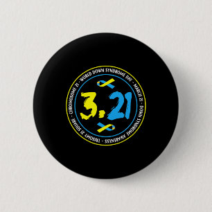 321 Wereld Downsyndroom Bewustzijn Ronde Button 5,7 Cm