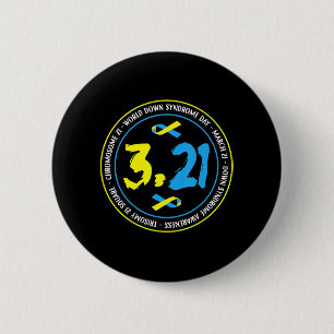 321 World Down Syndrome Awareness for men women ki Ronde Button 5,7 Cm