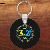 321 World Down Syndrome Awareness for men women ki Sleutelhanger (Voorkant)