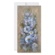 322 blauwe bloem 4 x 8" kaart