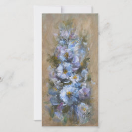 322 blauwe bloem 4 x 8" kaart