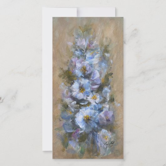 322 blauwe bloem 4 x 8" kaart (Voorkant)