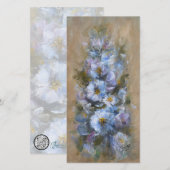 322 blauwe bloem 4 x 8" kaart (Voorkant / Achterkant)