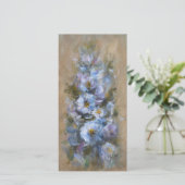 322 blauwe bloem 4 x 8" kaart (Staand voorkant)