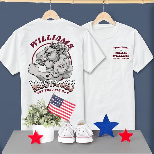 323 Mustangs Luchtmacht BMT Afstuderen LICHTE Kleu T-shirt