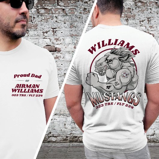 323 Mustangs Luchtmacht BMT Afstuderen LICHTE Kleu T-shirt