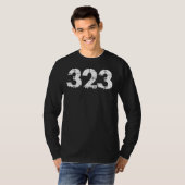 323 Netnummer Los Angeles 323 T-shirt (Voorkant volledig)