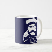 325 ml Blue Edinburgh University mok voor studente (Voorkant rechts)