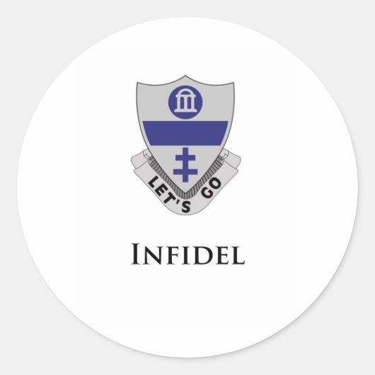325ste PIR- Infidel Ronde Sticker (Voorkant)