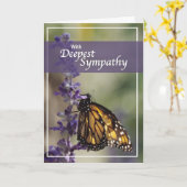 3261 Vlinder Montage Sympathie Kaart (Gele Bloem)