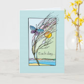 3266 elke dag vlinder aanmoediging kaart (Gele Bloem)