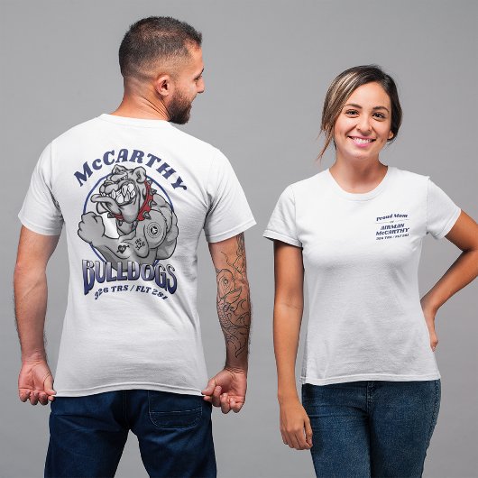 326 Bulldogs Luchtmacht BMT Afstuderen LICHTE Kleu T-shirt