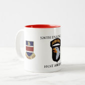 326E ENGINEER BN 101ST-MOK VOOR LUCHTVAARTMAATSCHA TWEEKLEURIGE KOFFIEMOK (Voorkant links)